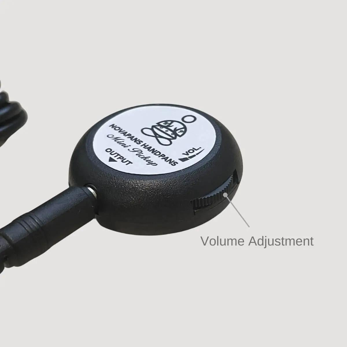 a close up of a black cord with a white label on it