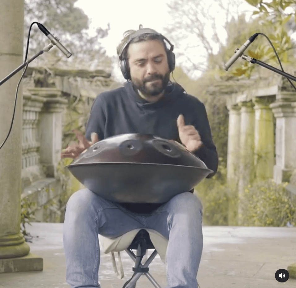 Gabrielle Pollina on a 9 Note Handpan in E Kurd in Purple in 440hz.