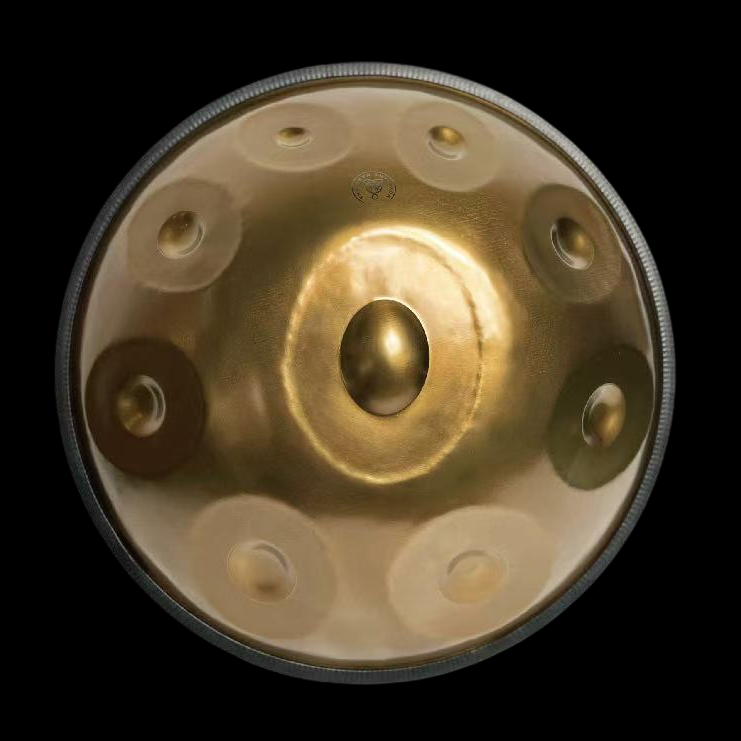 a brass plate with holes in the middle