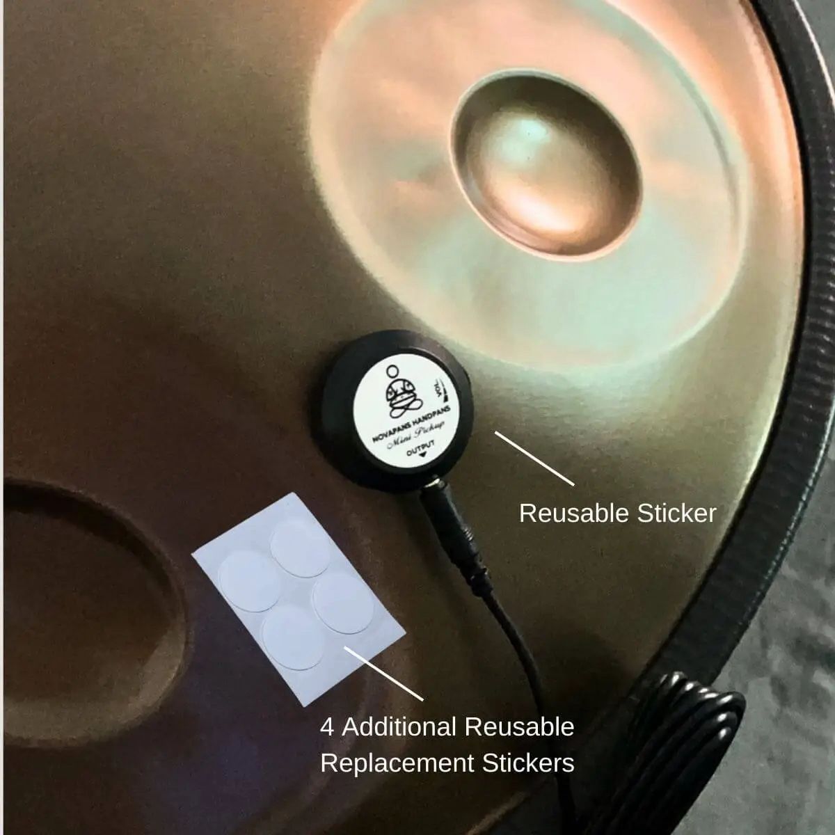 Handpan Busking Piezo Microphones by NovaPans Handpans
